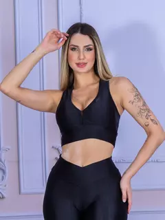 Imagem do Top Feminino Nadador Fitness 3D Ótima Sustentação