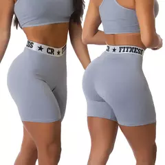 Imagem do Kit 2 Shorts Elástico Exposto Academia Cintura Alta