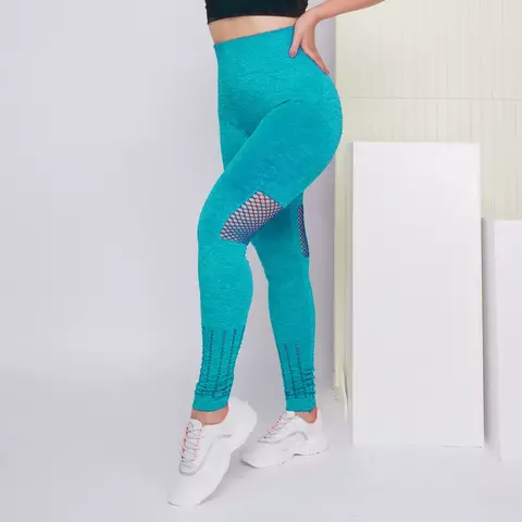 Calça Feminina Legging Com Detalhe Arrastão Leg Treino Academia Fitness Design