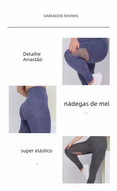 Calça Feminina Legging Com Detalhe Arrastão Leg Treino Academia Fitness Design - comprar online