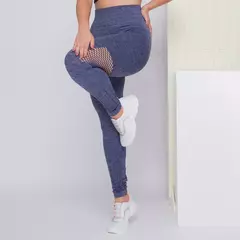 Calça Feminina Legging Com Detalhe Arrastão Leg Treino Academia Fitness Design - GH Vitrine Virtual