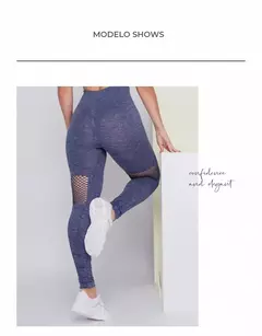 Calça Feminina Legging Com Detalhe Arrastão Leg Treino Academia Fitness Design - loja online