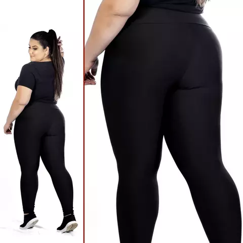 Kit 03 calças femininas plussize lisa, mescla e estampado (sortido)-promoção-