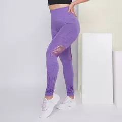 Calça Feminina Legging Com Detalhe Arrastão Leg Treino Academia Fitness Design - comprar online