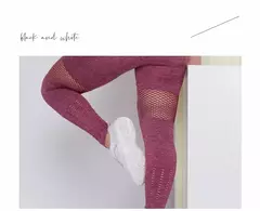 Imagem do Calça Feminina Legging Com Detalhe Arrastão Leg Treino Academia Fitness Design