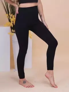 Meia-calça fio 80 cor preto adulto feminino sem pés moda inverno - loja online