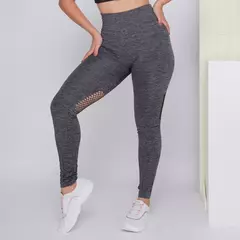 Calça Feminina Legging Com Detalhe Arrastão Leg Treino Academia Fitness Design - GH Vitrine Virtual