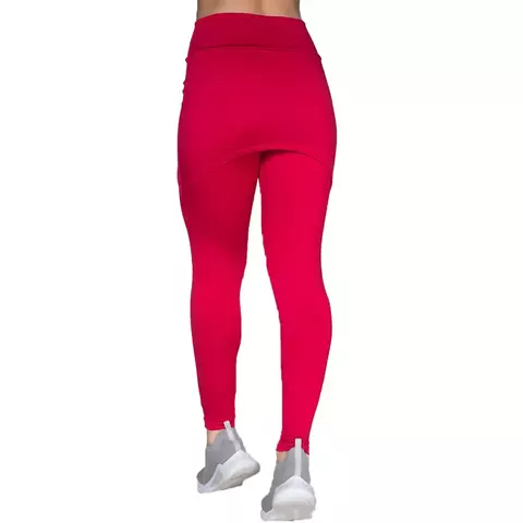 Calça Legging Fitness Feminina Com Saia Tapa Bumbum Cintura Alta Academia