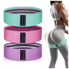 Kit com 3 Faixas de Resistência para Exercícios, Alongamento, Yoga, Pilates, F