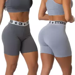 Kit 2 Shorts Elástico Exposto Academia Cintura Alta - loja online