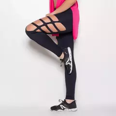 RIKINTE Calça Legging Feminina Aberta Cortada Rasgada Laser Fitness Academia Fi - GH Vitrine Virtual