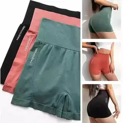Cintura alta shorts de treino vital sem costura fitness yoga curto scrunch butt - comprar online