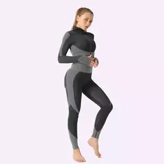 2/3 peças feminino terno de yoga sem costura malha calças leggings roupas com na internet