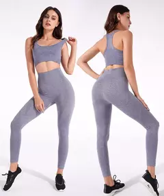 2/3/5 pçs sem costura feminino conjunto de yoga treino roupas esportivas ginás - GH Vitrine Virtual
