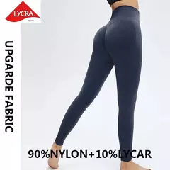 Cintura alta push up sem costura esporte legging mulheres calças de yoga super - comprar online