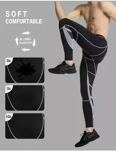 Imagem do Calças de especificação masculina calças justas leggings para correr ginási