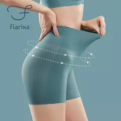 Flarixa shorts femininos sem costura calças de segurança cintura alta tamanho