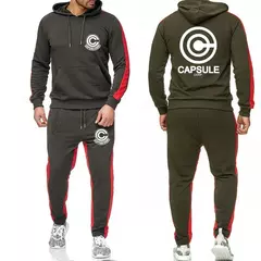 Imagem do Conjunto de moletom com capuz e calça agasalho masculino, tamanho grande, letra