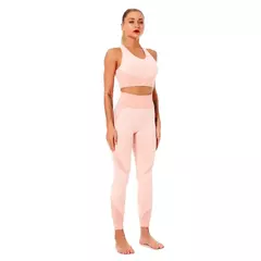 2/3 peças feminino terno de yoga sem costura malha calças leggings roupas com