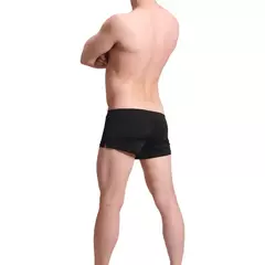 Sexy Ice Silk Boxer Shorts dos homens, Sólido Calças Seta Transparente, Respir - loja online