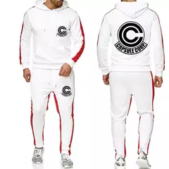 Conjunto de moletom com capuz e calça agasalho masculino, tamanho grande, letra - GH Vitrine Virtual