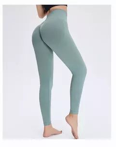 Cintura alta push up sem costura esporte legging mulheres calças de yoga super - loja online