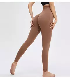 Cintura alta push up sem costura esporte legging mulheres calças de yoga super