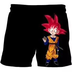 Moda 2024 meninos harajuku calças de praia para crianças roupas dragon ball z