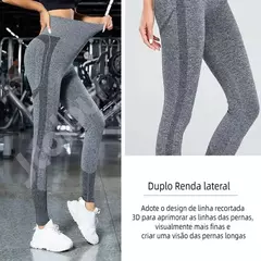 Calças de ioga Calça Legging Esportiva Academia Feminina Cintura Alta Elástic - loja online