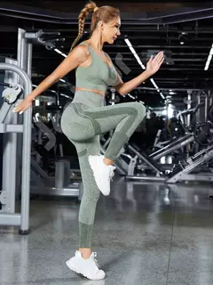 Calças de ioga Calça Legging Esportiva Academia Feminina Cintura Alta Elástic - loja online