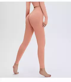 Imagem do Cintura alta push up sem costura esporte legging mulheres calças de yoga super