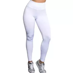 Kit 3 Calças Legging Fitness Lisa Cós Alto Sem Elástico na Cintura Confortave