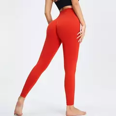 Imagem do Cintura alta push up sem costura esporte legging mulheres calças de yoga super