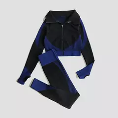 2/3 peças feminino terno de yoga sem costura malha calças leggings roupas com