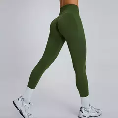 Cintura alta push up sem costura esporte legging mulheres calças de yoga super - loja online
