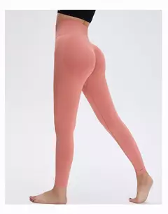 Cintura alta push up sem costura esporte legging mulheres calças de yoga super - loja online