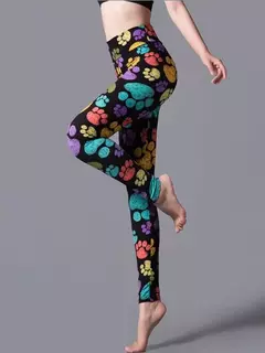 CHSDCSI-Leggings com elástico na cintura alta feminina, calça fitness sexy, ca - comprar online