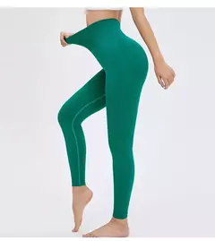Cintura alta push up sem costura esporte legging mulheres calças de yoga super