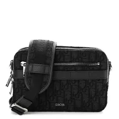 CHRISTIAN DIOR HOMME OBLIQUE SAFARI MESSENGER NEGRO
