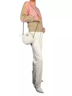 GUCCI GG MARMOT LEATHER HANDBAG BLANCO - tienda online