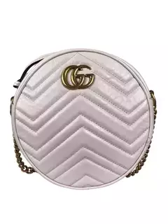 GUCCI GG MARMOT LEATHER HANDBAG BLANCO