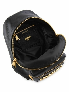 Moschino Logo Leather Backpack - comprar online