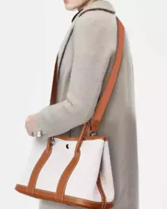 HERMÉS CANVAS WITH GRAY 30CM TOTE BAG - comprar online