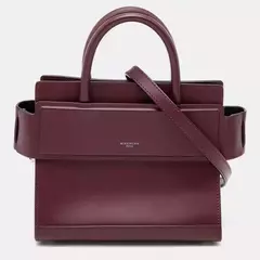 GIVENCHY BURGUNDY LEATHER MINI HORIZON CROSSBODY BAG