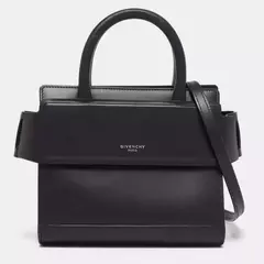 GIVENCHY BLACK LEATHER NANO HORIZON CROSSBODY BAG - comprar online