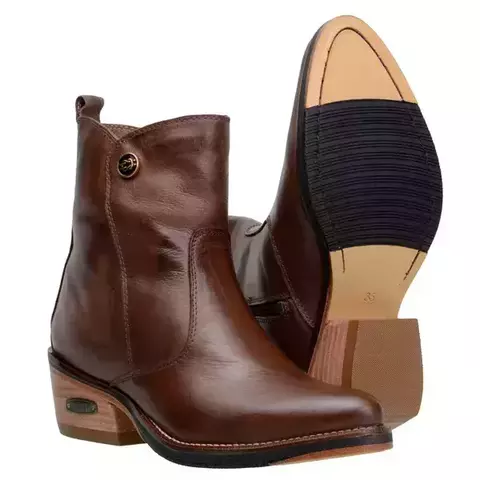 Bota Capelli Feminina Clássica Pinhão Ref 2001