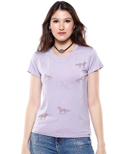T-SHIRT MISS COUNTRY LAVANDA REF 0904