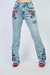 CALCA JEANS BORDADA MISS COUNTRY GARDEN REF 1033