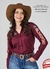 Camisa Docks Western Feminina Logotipo Vinho Ref 4141