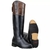 Bota Hípica Capelli Montaria Unissex Ref 1010 Preto Pinhão